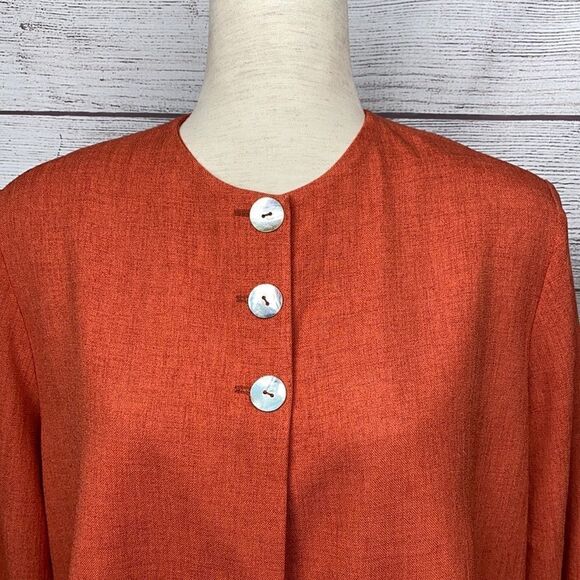 NWT EMMELLE Terracotta Blouse Lightweight Jacket Top - Picture 4 of 15